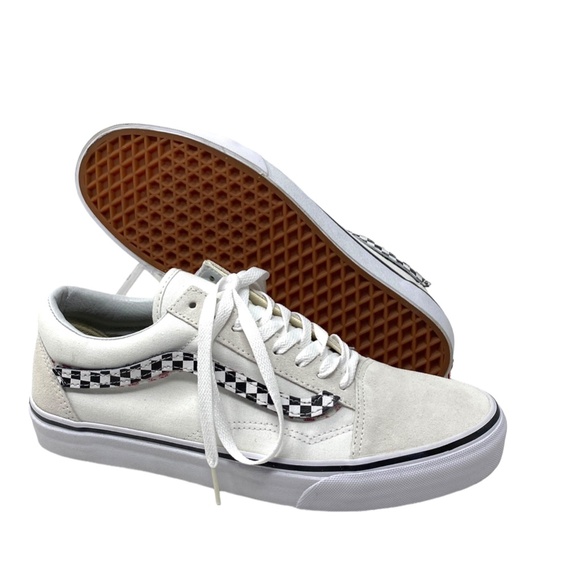 VANS Old Skool Sport Sneakers Men's Skate Low Top Suede Canvas White ALSU01647 - Picture 8 of 10